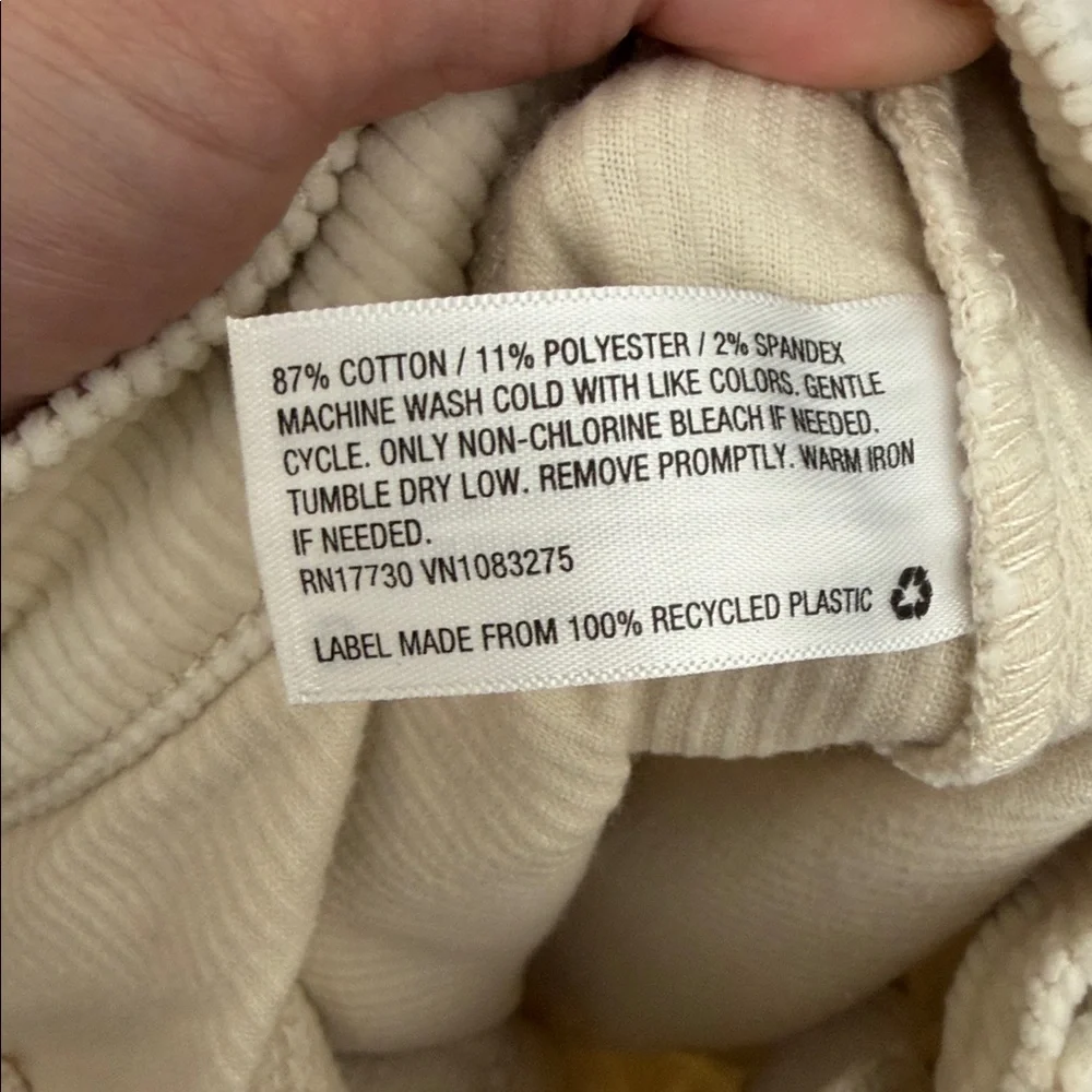 Universal Thread Vintage Straight Cream Corduroy Pants - Picture 7 of 7